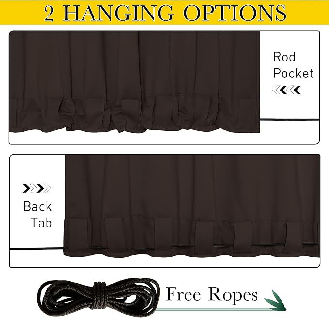 NICETOWN 2 Panels Weighted Blackout Curtains - Image 7