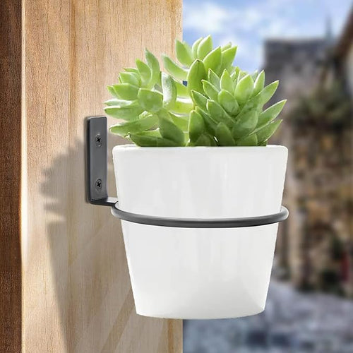 2 Pack 5 inch Flower Pot Holder Ring, Flower Pot Holder Ring Wall Mounted Set - Image 2