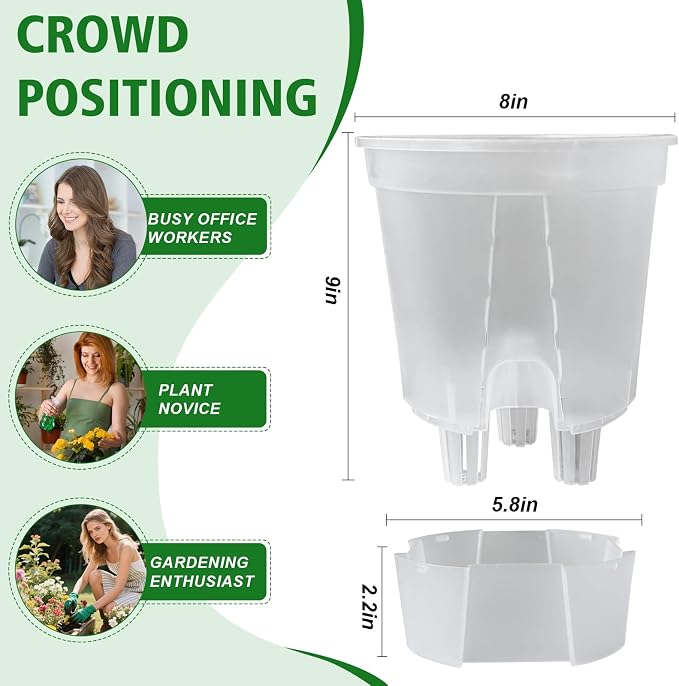 Cdd's Path Large Naked Root Planter Self Watering Pots Set - Image 2