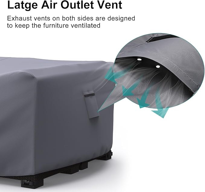 Patio Furniture Set Cover Waterproof, Heavy Duty 600D Funiture Covers - Image 3