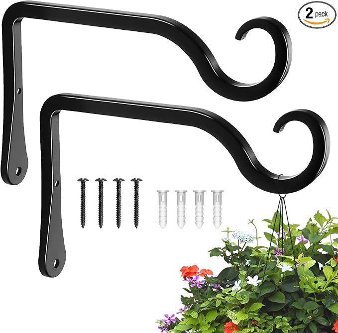 BOLITE Plant Hangers, 6 Inch Hanging Plant Brackets Outdoor Indoor, Wall Hooks by Bolite