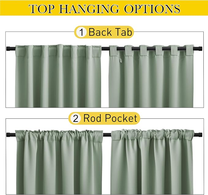 NICETOWN 2 Panels Outdoor Curtains - Image 3