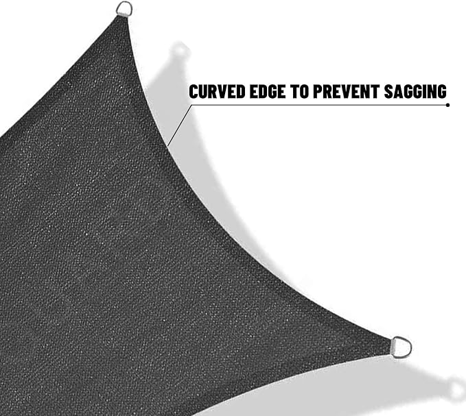 SUNNY GUARD Custom Size 5'x10' Dark Grey Sun Shade Sail Rectangle UV Block Shade - Image 7