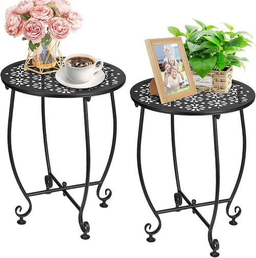 2 Pack 14 Inch Outdoor Side Table by DARCKLE