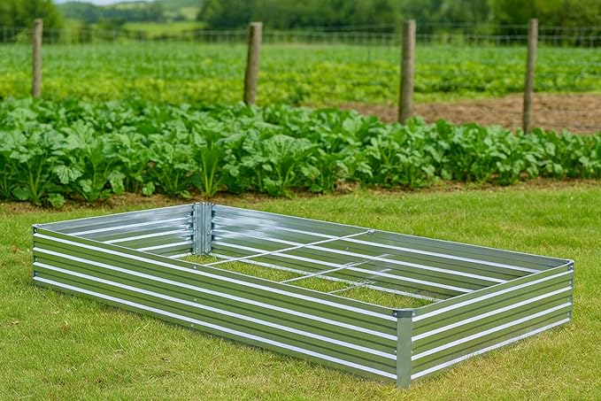 3 Pack 6x3x1FT Galvanized Raised Garden Beds Kit Outdoor Metal Gardening - Image 4