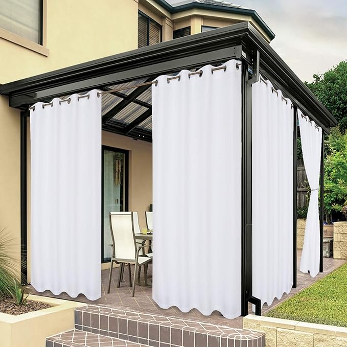 BONZER Outdoor Curtains for Patio Waterproof Thick Privacy Grommet Light by Bonzer