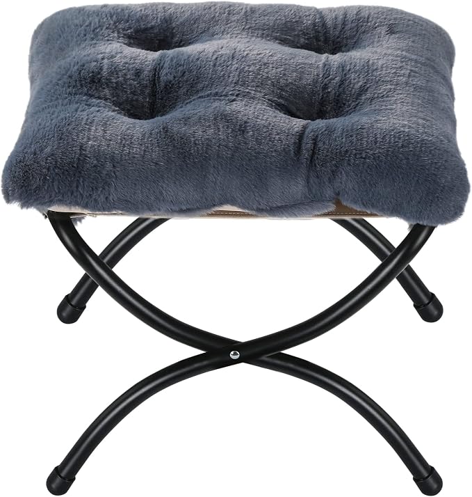 15" Foldable Foot Stool Ottoman by WELL-STRONG