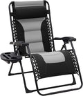JEAREY Oversized Padded Zero Gravity Chairs, Folding Lounge Chair Outdoor Patio by JEAREYOutdoorsCollection
