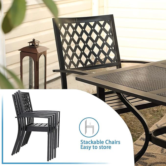 PHI VILLA Patio Dining Set 6 Piece - Image 3