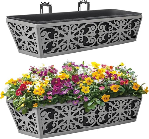 2 Pack 24 Inch Window Boxes Planter by KarlliuHOMEGARDEN