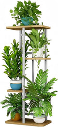 LINZINAR Plant Stand Indoor 4 Tier 5 Potted Multiple Plant Shelf Stands by LINZINAR