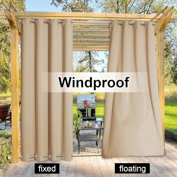 NICETOWN 2 Panels Weighted Blackout Curtains - Image 8