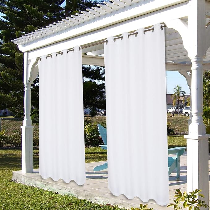 BONZER Outdoor Curtains for Patio Water Resistant Heavy Privacy Light Filtering - Image 7