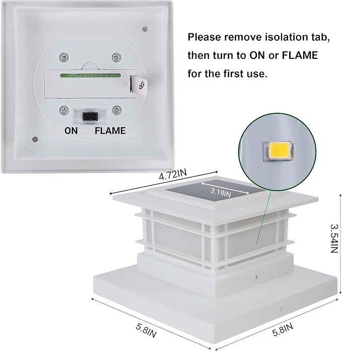 Dynaming 6 Pack Solar Post Cap Lights Outdoor - Image 8