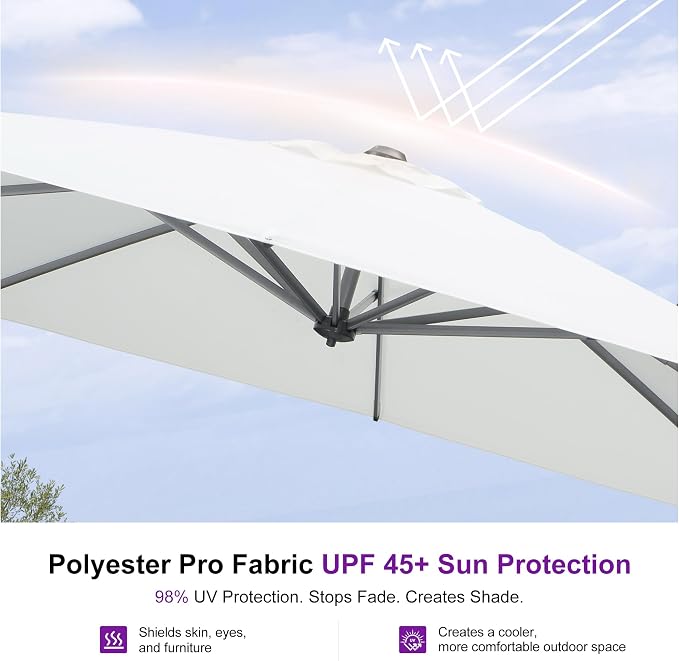 PURPLE LEAF 9'×9' Patio Umbrella - Image 6