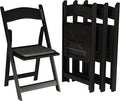 SIMPLEX 72 Black Resin Stackable Folding Chair by Simplex