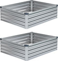 4x3x1ft Galvanized Raised Garden Bed, Outdoor Planter Box Metal Patio Kit by Foxlang