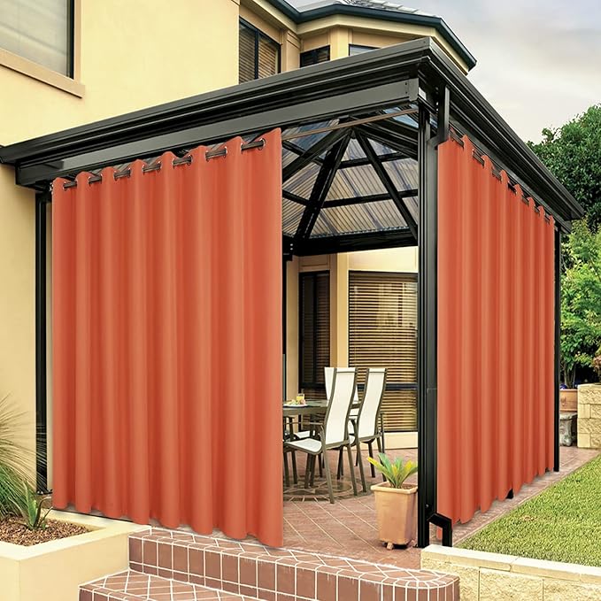BONZER Outdoor Curtains for Patio Waterproof Thick Privacy Extra Wide Grommet by Bonzer