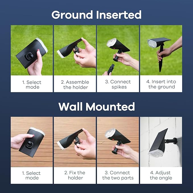 Consciot Solar Color Changing Outdoor Spotlights, 7 Lighting Modes Outside - Image 9