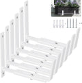 Y&M 6 Pack Adjustable Planter Brackets, Universal Window Box Brackets, Heavy by YM