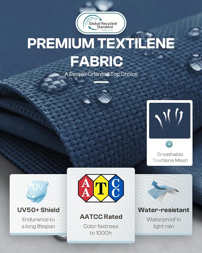 Lounge Chair Outdoor with Wheels, Aluminum Patio Chaise Lounge Chair with 5 - Image 6