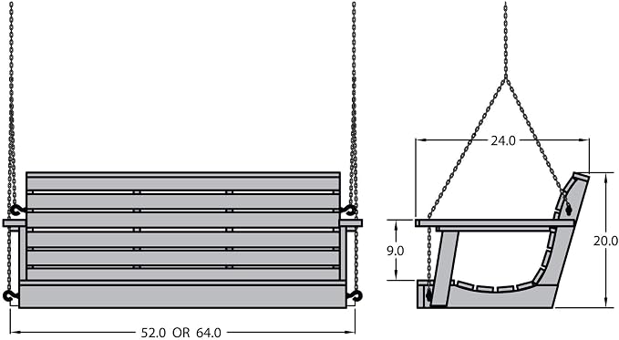 highwood Weatherly Porch Swing 5 Feet - Image 6