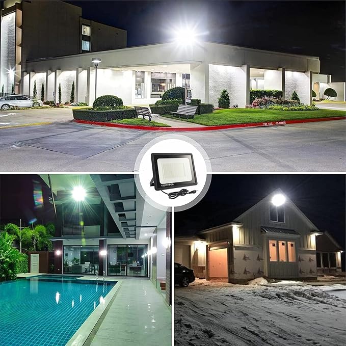 2Pack LED Flood Light Outdoor, 150W LED Work Light 15500lm - Image 8