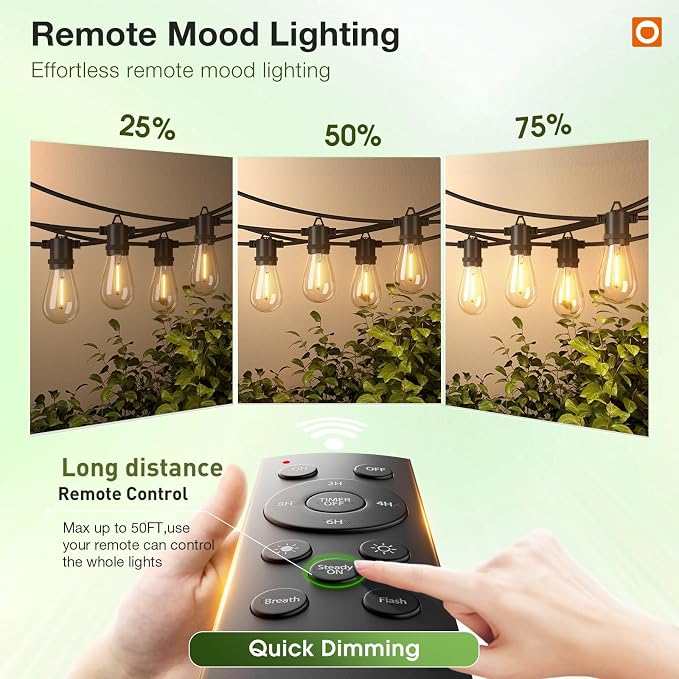 addlon 150FT LED Outdoor String Lights - Image 5