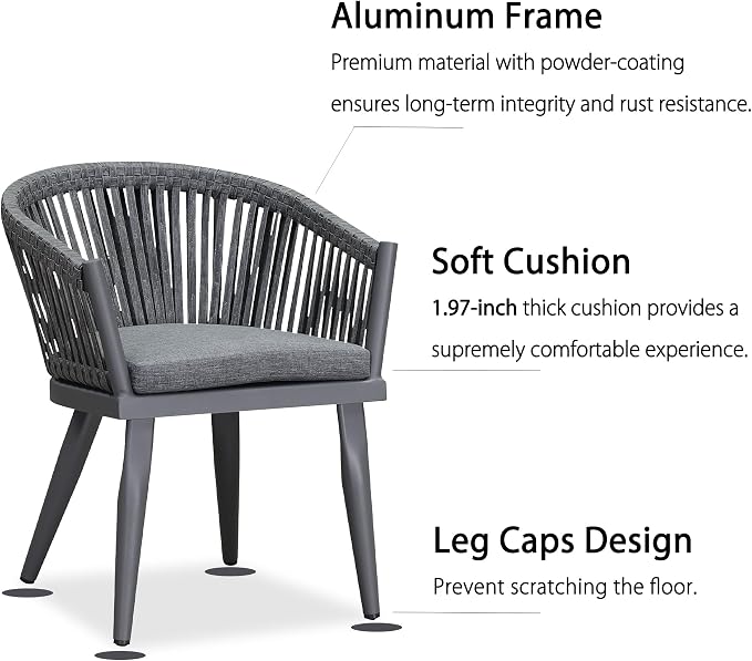PURPLE LEAF 11 Pieces Outdoor Dining Set - Image 8
