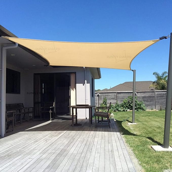 SUNNY GUARD Custom Size 12'x22' Rectangle Sand UV Block Sunshade by SUNNYGUARD