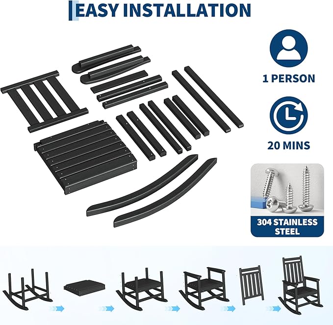 Rocking Chair Outdoor Set of 2 - Image 6