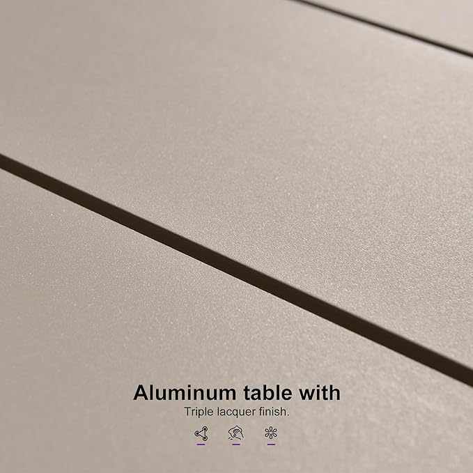 PURPLE LEAF Outdoor Dining Set for 4 All-Weather 5 Pieces Patio Aluminium - Image 6