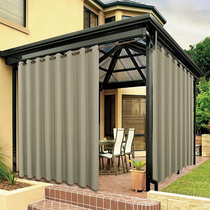 BONZER Wide Waterproof Outdoor Curtains by Bonzer