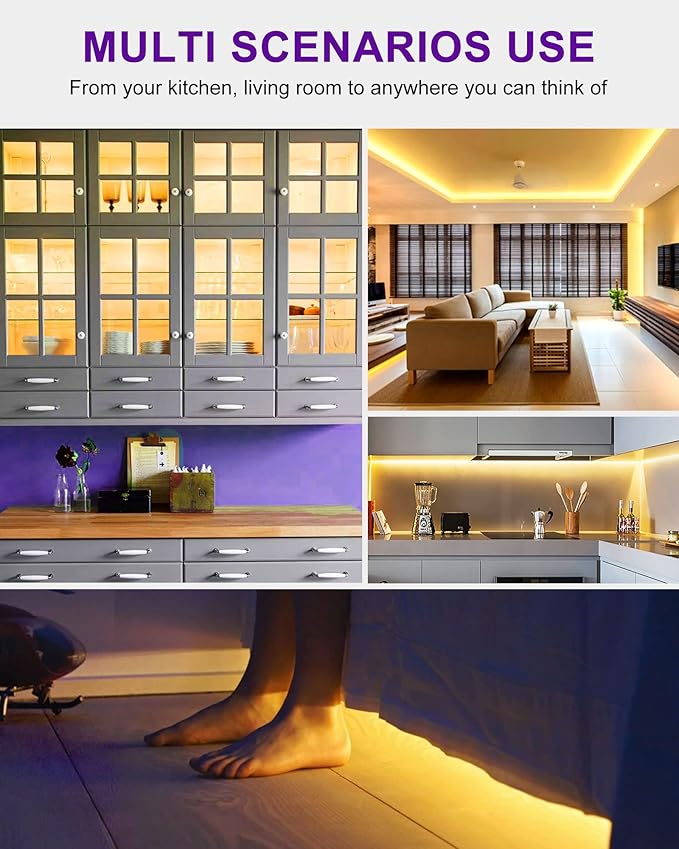 HitLights LED Strip Lights Warm White 3000K, 24.6ft Premium High Density Tape - Image 7