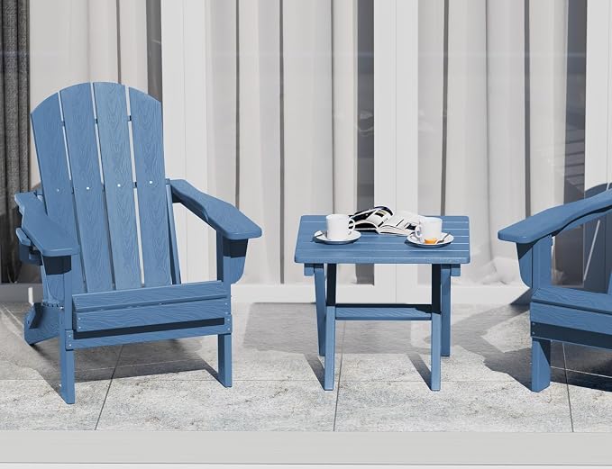 SERWALL Folding Outdoor Side Table Set of 6, Adirondack End Table - Image 9