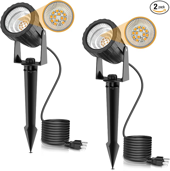 L LOHAS LED 12W Dusk to Dawn Outdoor Lighting, Auto On/Off 3000K Landscape by LLOHASLED