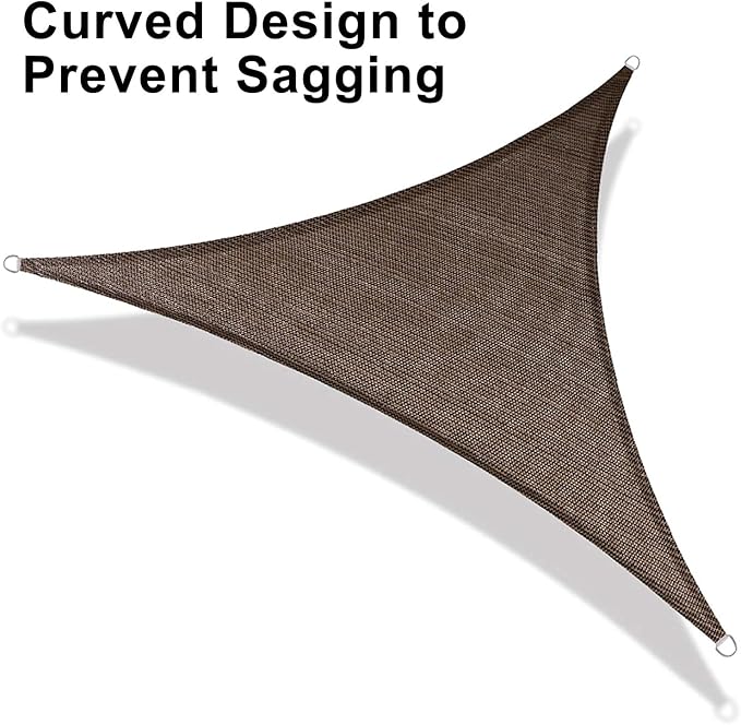 LOVE STORY Custom Size 6'x6'x8.5' Brown Sun Shade Sail Right Triangle Sunshade - Image 6