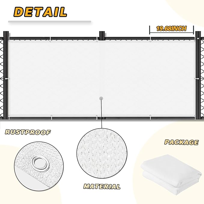 LOVE STORY Balcony Privacy Screen, 2.5'x6' Deck Shield Screen Fence Cover - Image 5