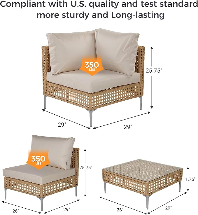Grand patio 10-Piece Wicker Patio Furniture Set - Image 6