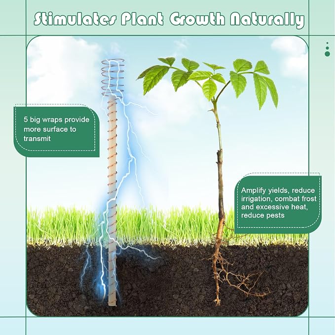 18 Pcs Electroculture Plant Stakes 17 Inches Long Copper Garden Stakes - Image 3