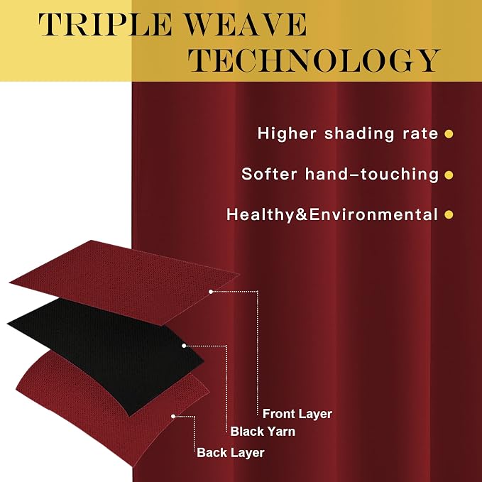 NICETOWN Blackout Window Curtain 90 inch Length - Image 3