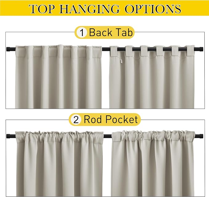 NICETOWN 2 Panels Privacy Outdoor Curtains - Image 3