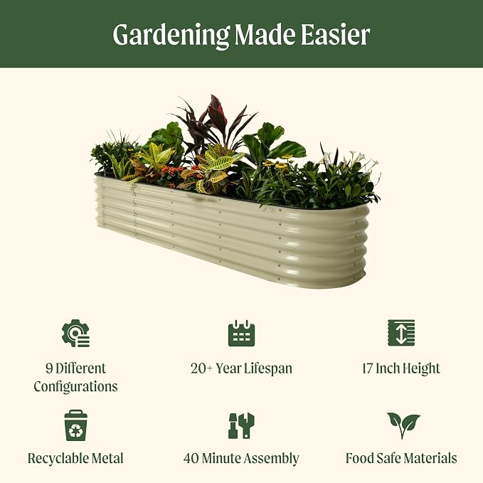Vego garden Raised Garden Bed Kits, Sky Blue - Image 3