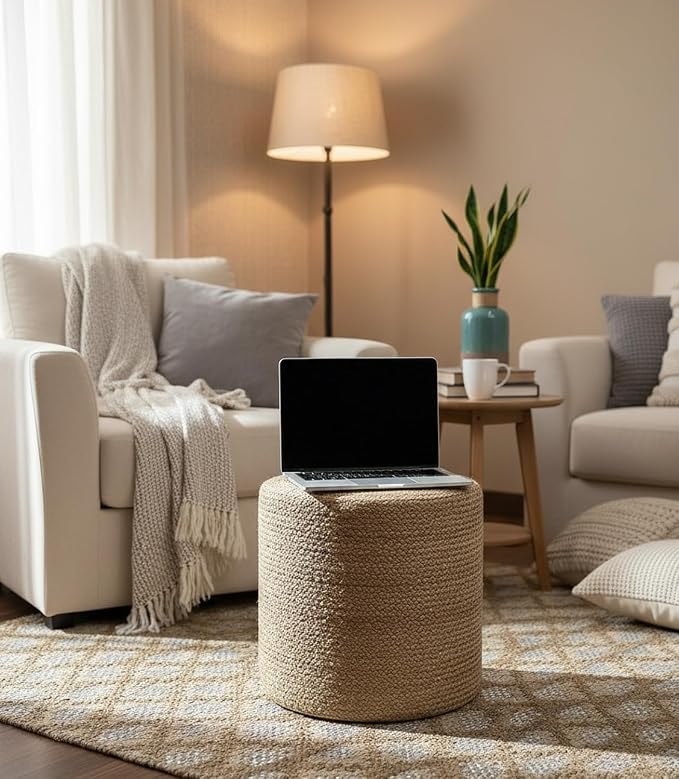 S & L Homes Pouf Ottoman - Image 3