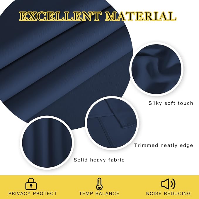 NICETOWN Blackout 110 inch Sliding Door Curtain, Grommet Thermal Insulated Room - Image 5