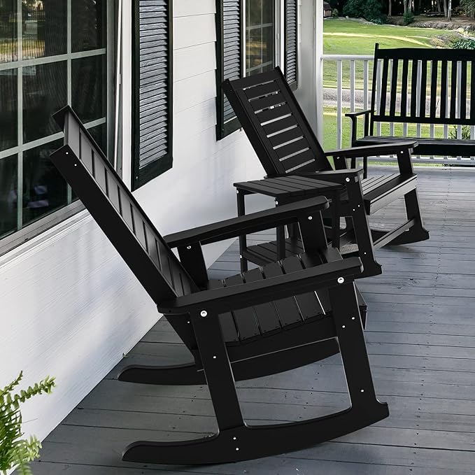 GREENVINES Outdoor Rocking Chair Set | 3-Piece | 2 Rocking Chairs - Image 6