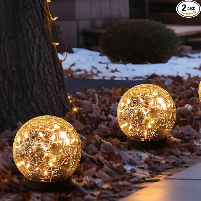 Solar Globe Lights Outdoor Waterproof-Solar Balls-Solar Garden Lights-Orbs by MLKNK