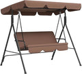 Outsunny 3-Seat Outdoor Patio Swing Chair by Outsunny