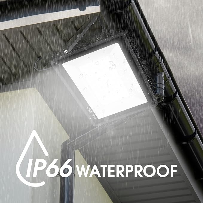 3 Pack 100W Led Flood Lights Outdoor, Super Bright 11600LM Security Lights - Image 2