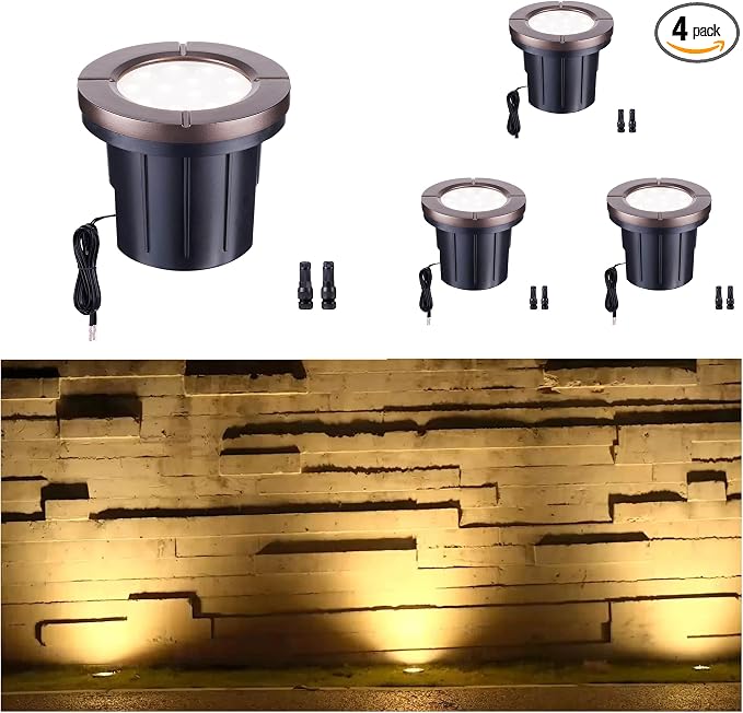 LED Well Light, In Ground Landscape Lights Low Voltage Outdoor, 12V IP67 by Varmtalys